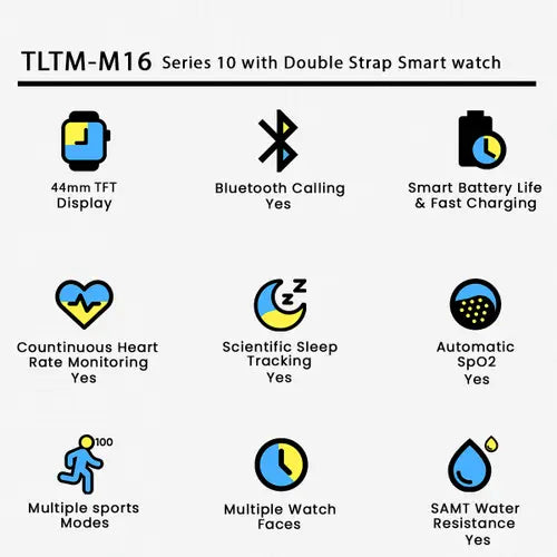 TLTM-M16 Series 10 with Double Strap Smart watch