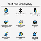 W34 Plus Smartwatch