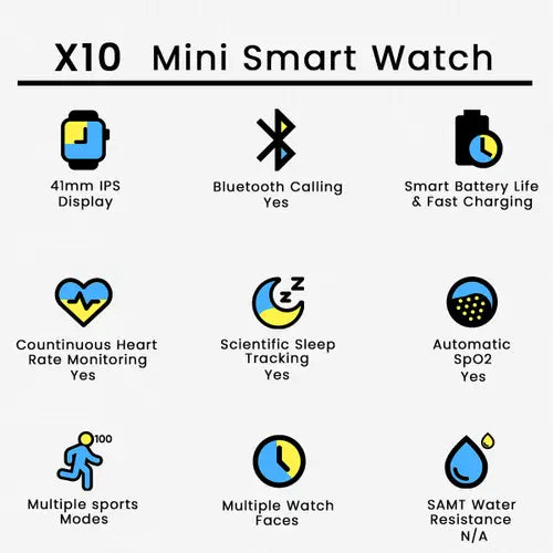 X10 Mini Smart Watch